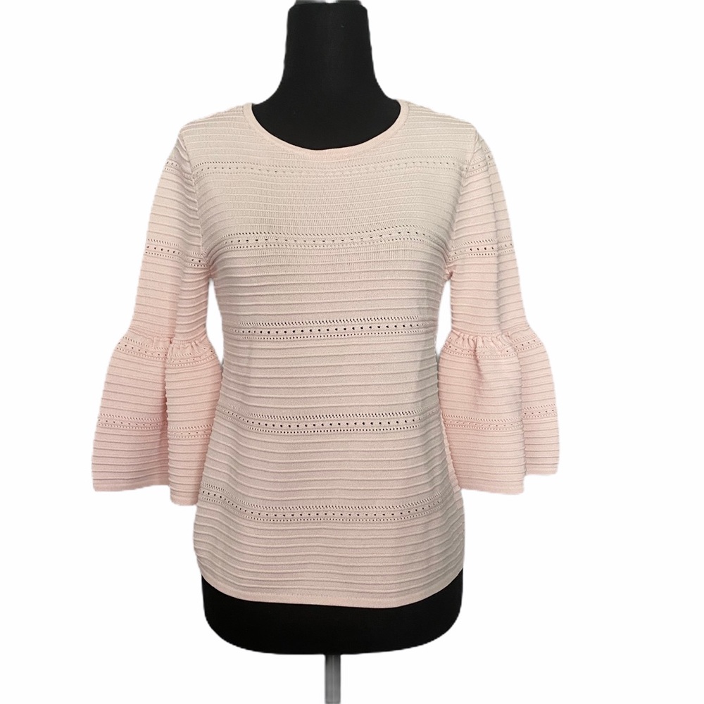 Blush Pink Dropped Shoulder Blouse WHBM